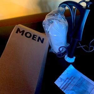 Moen Black Transitional Deck Mounted Kitchen Soap Dispenser.